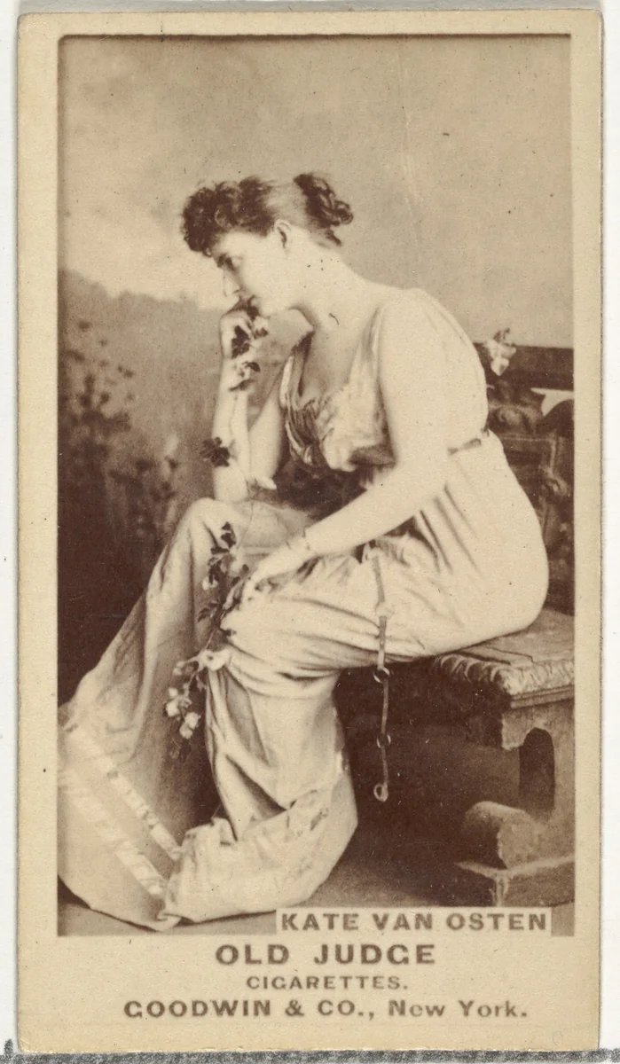 Kate Van Osten, from the Actors and Actresses series (N171) for Old Judge Cigarettes by Goodwin & Company, photograph, 1886-1890