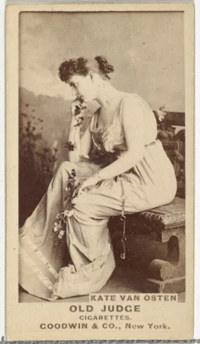 Kate Van Osten, from the Actors and Actresses series (N171) for Old Judge Cigarettes by Goodwin & Company, photograph, 1886-1890