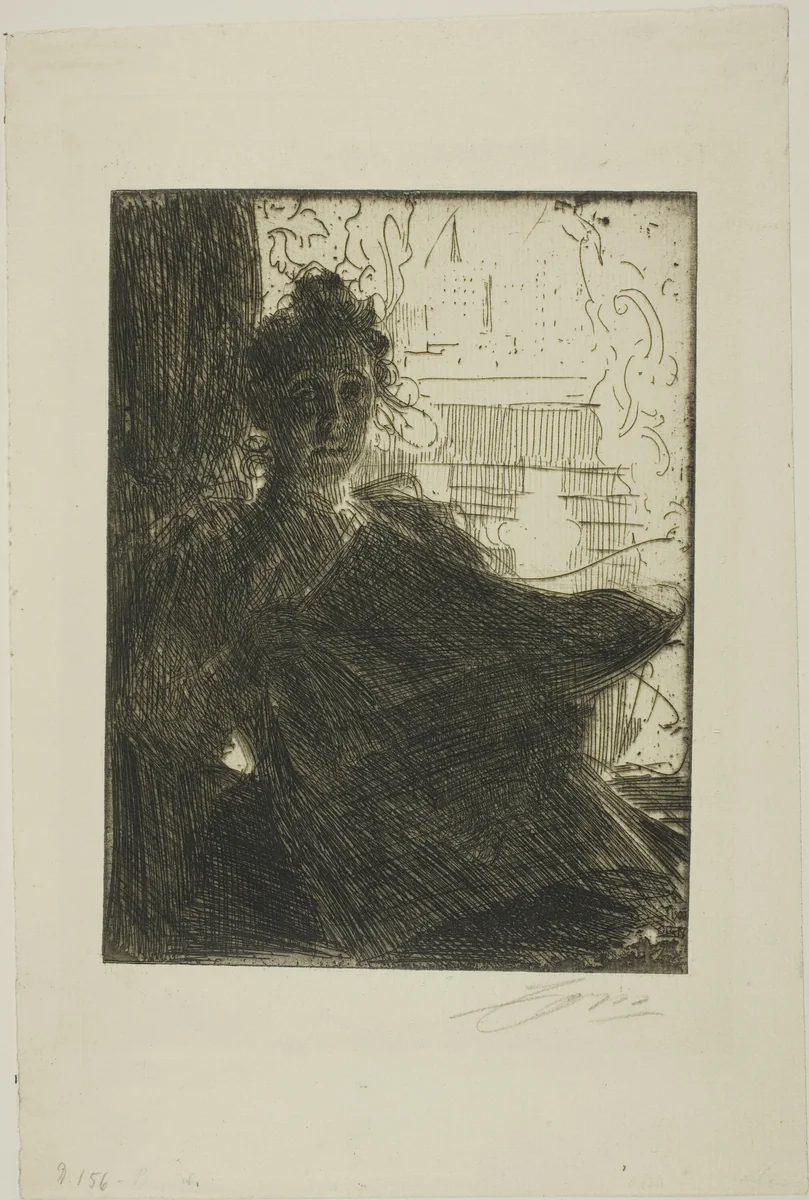 Mrs. Emma Zorn by Anders Zorn, print, 1900