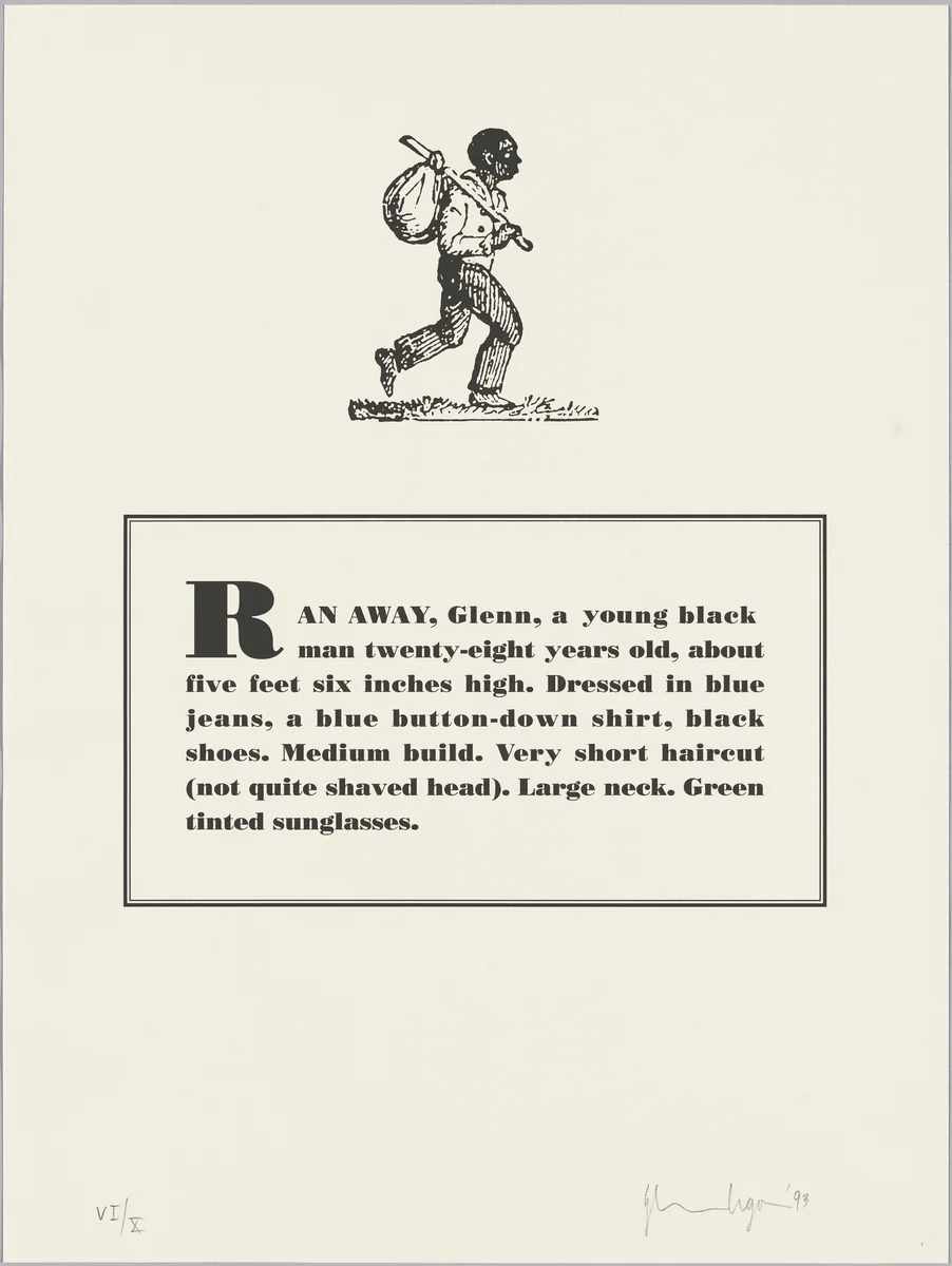 Untitled by Glenn Ligon, portfolio, 1993