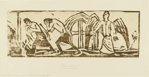 Expulsion from Paradise (small version) [Austreibung aus dem Paradies (klein)] by Christian Rohlfs, print, 1915