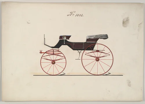 Design for Phaeton, no. 1012 by Brewster & Co., drawing, 1850-1874