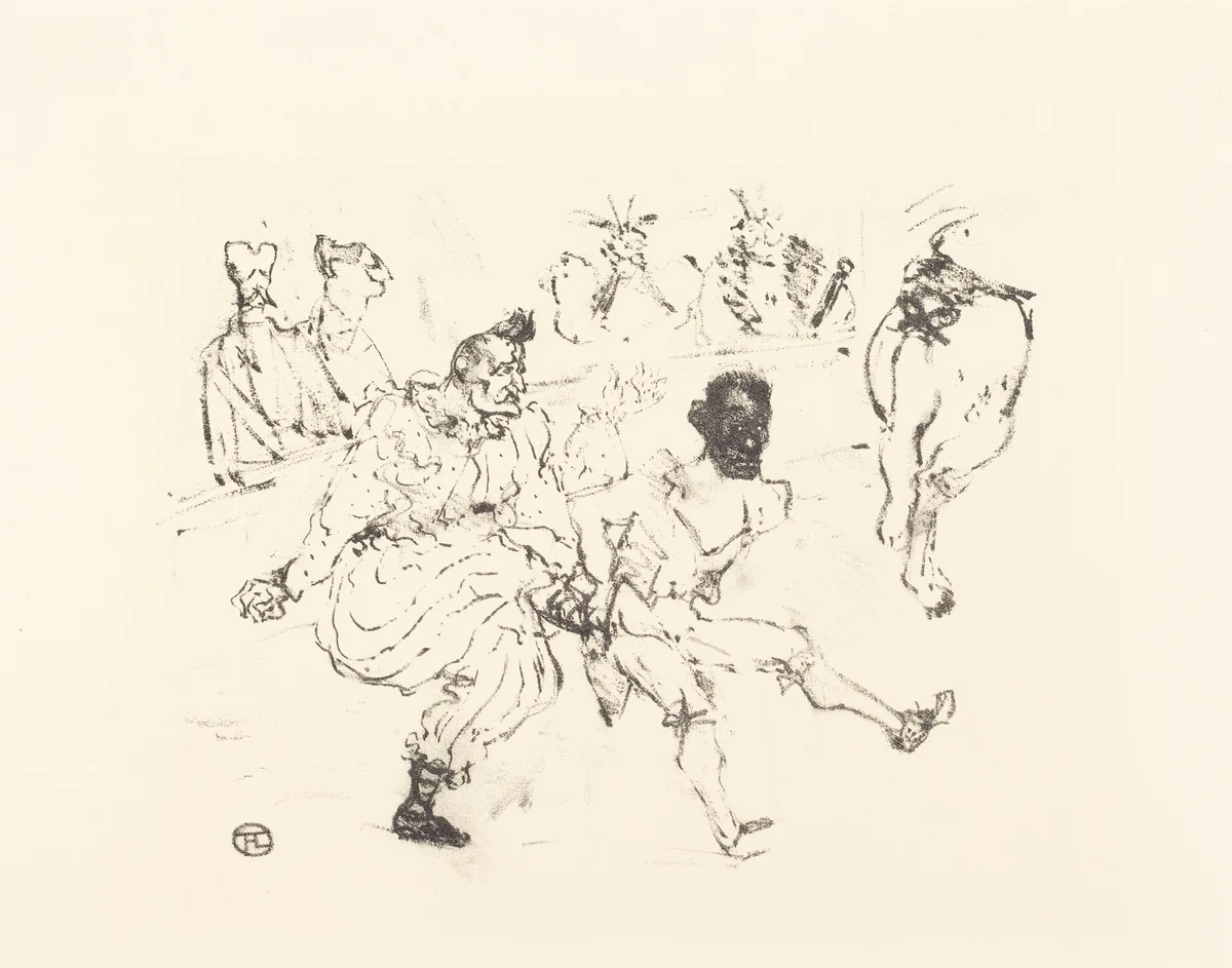 Footit and Chocolat (Footit et Chocolat) by Henri de Toulouse-Lautrec, print, 1800-1899