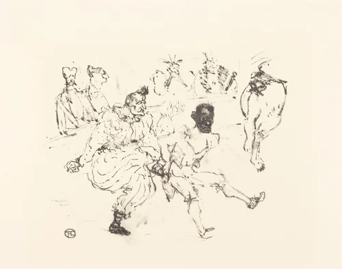 Footit and Chocolat (Footit et Chocolat) by Henri de Toulouse-Lautrec, print, 1800-1899