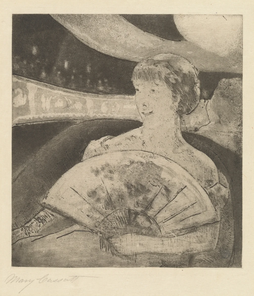 In the Opera Box (No. 3) by Mary Cassatt, print, 1880