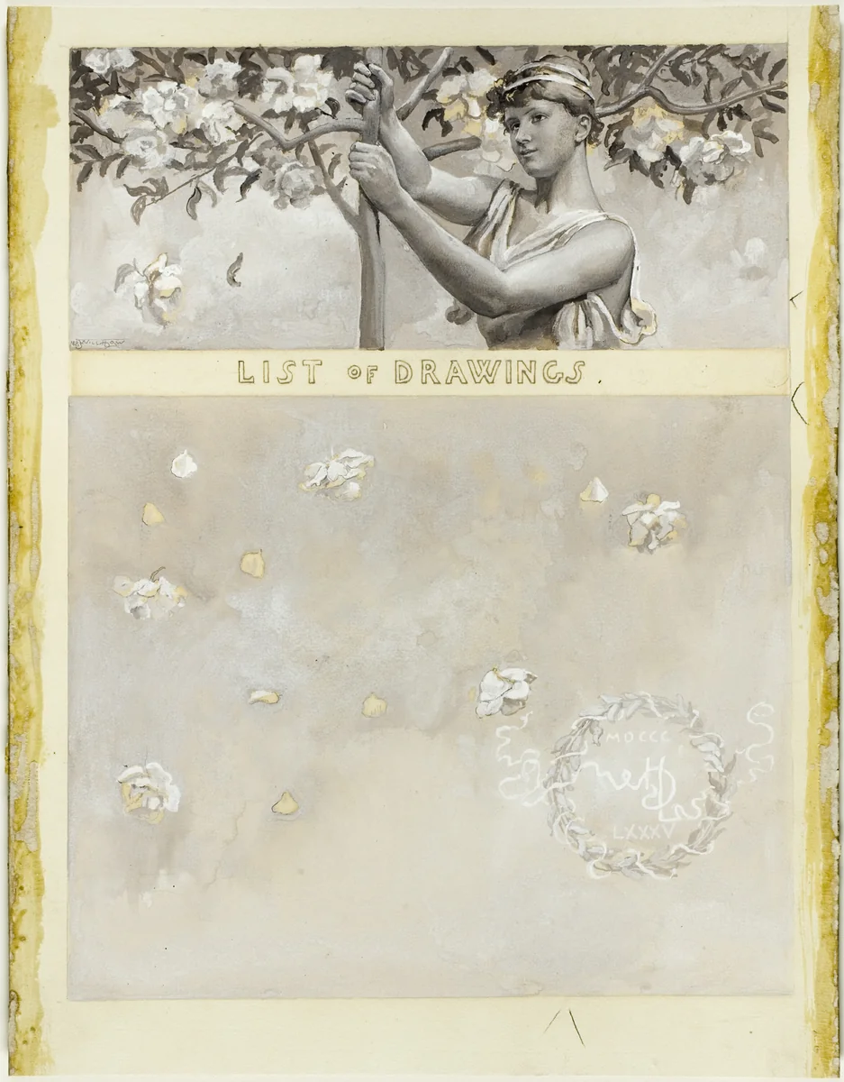 Title to List of Drawings by Will Hicock Low, painting, 1885