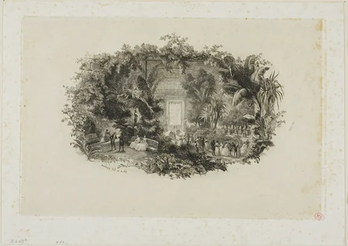 Le Jardin d'Hiver by Charles-François Daubigny, print, 1843