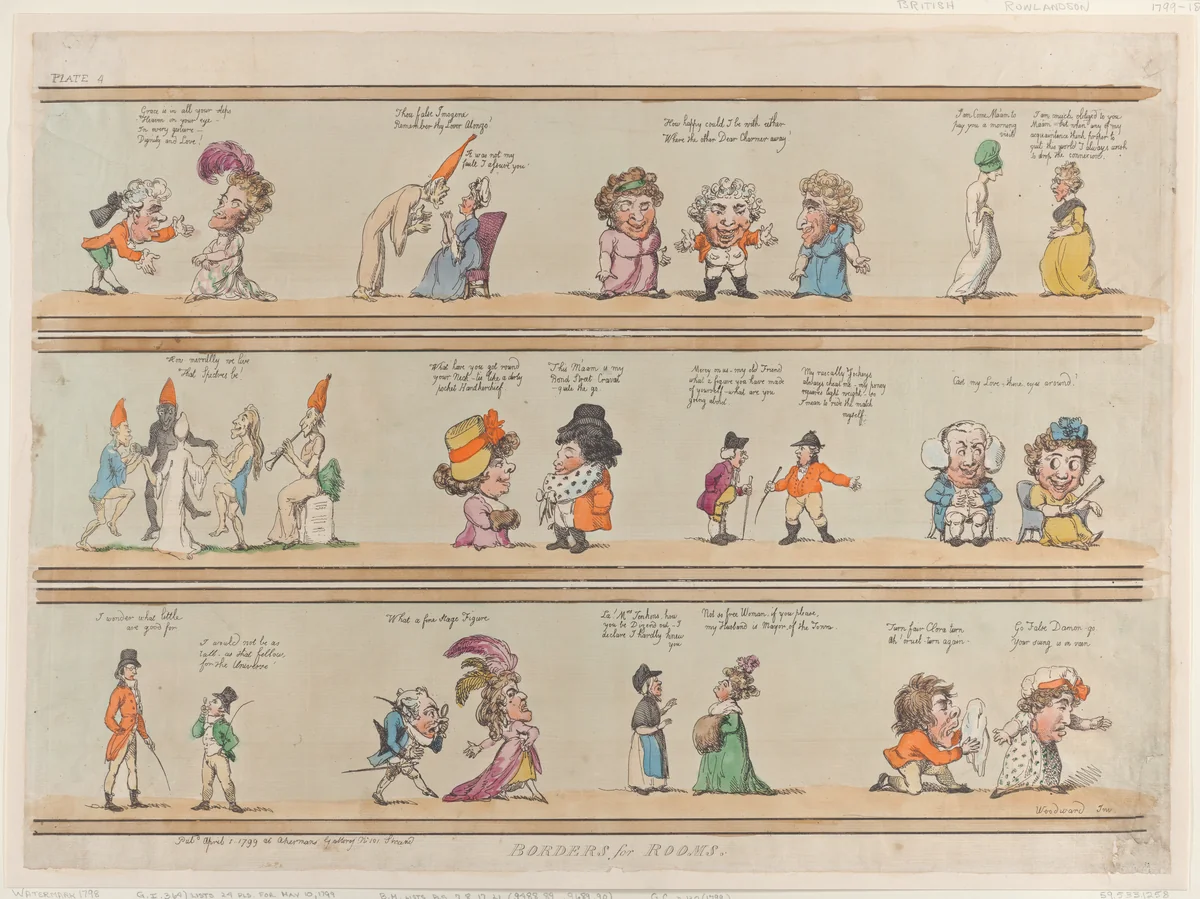 Borders for Rooms, Plate 4 by Thomas Rowlandson, print, 1799