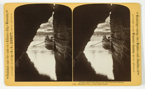 Skylight Cave, in the Navy Yard, No. 1095 from the series "In and About the Dells of the Wisconsin River" by Henry Hamilton Bennett, photograph, 1870-1908