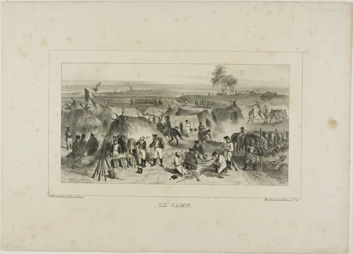 The Camp by Denis Auguste Marie Raffet, print, 1836