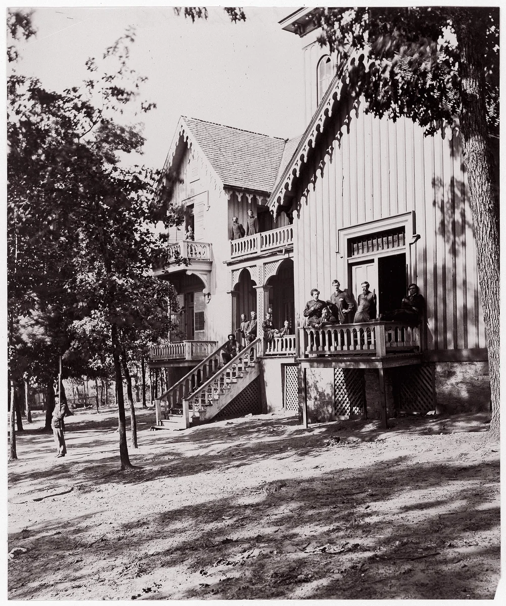 Headquarters of General Hooker by Alexander Gardner, photograph, 1861-1865