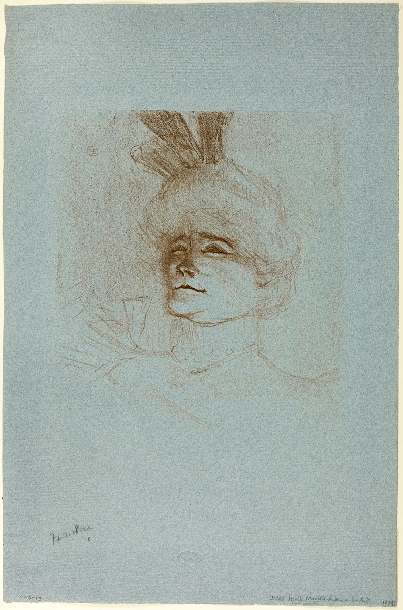 Portrait of Mademoiselle Marcelle Lender, three-quarter view by Henri de Toulouse-Lautrec, print, 1898