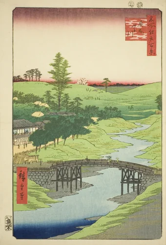 Furukawa River, Hiroo (Hiroo Furukawa), No.22 from the series "One Hundred Famous Views of Edo (Meisho Edo hyakkei)" by Utagawa Hiroshige (歌川広重), print, 1856