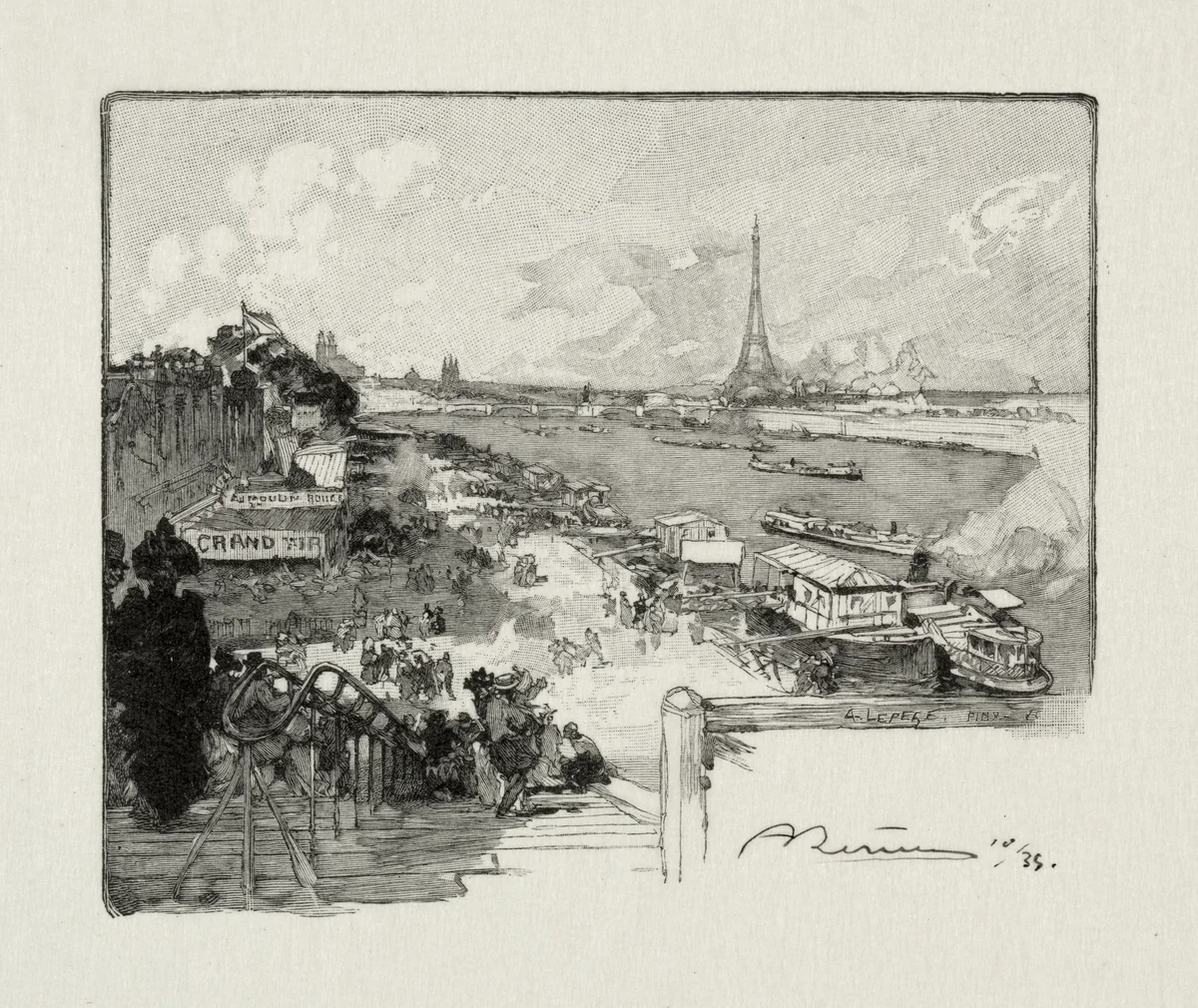 Le Point-du-Jour by Auguste Louis Lepère, print, 1890