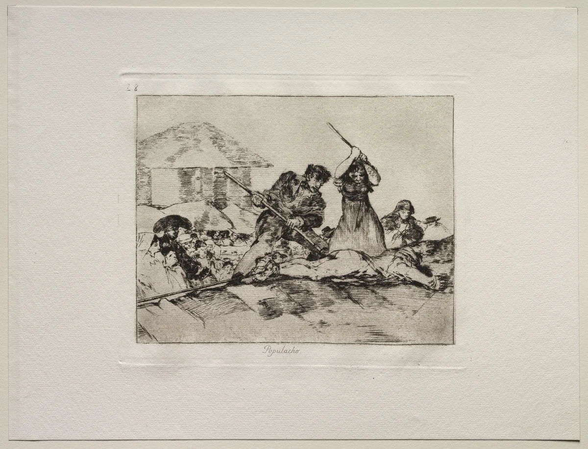 The Horrors of War: Rabble by Francisco de Goya, print, 1810-1863