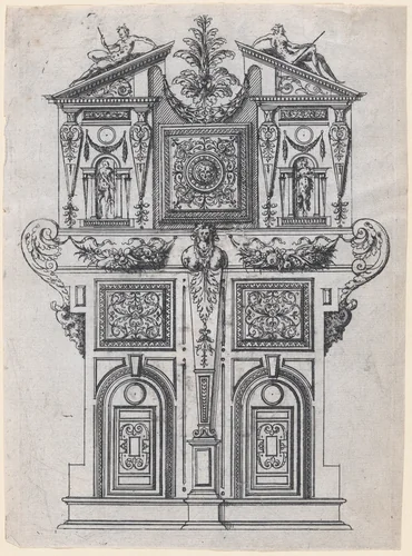 Furniture Design by Jacques Androuet du Cerceau, print, 1565-1570
