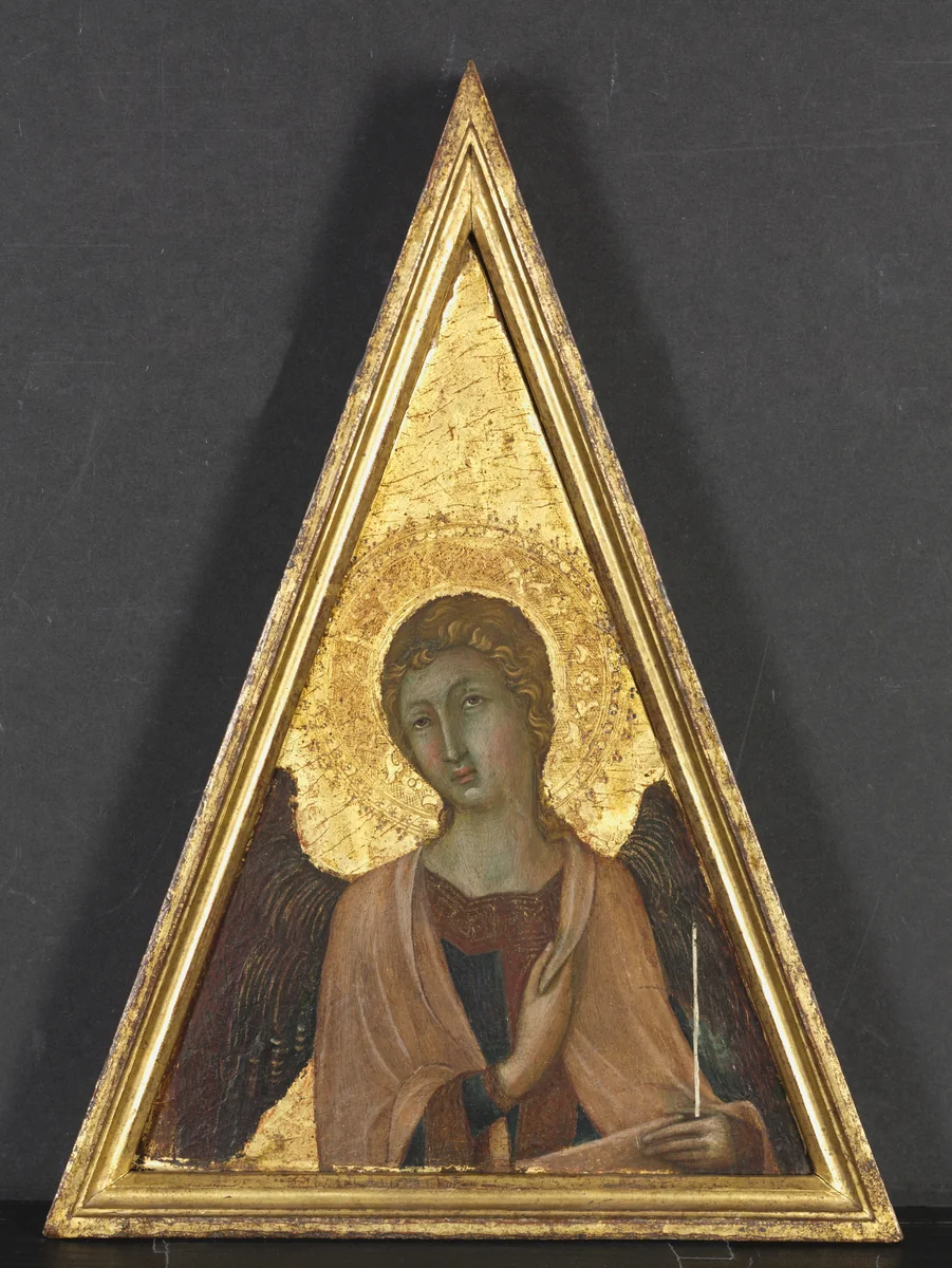 Pinnacle with Angel by Niccolò di Segna, painting, 1335-1345