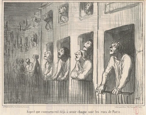 Aspect que commencent déja a avoir ... by Honoré Daumier, print, 1857