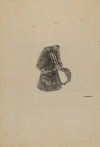 Petticoat Peg Lamp by G.A. Spangenberg, index of american design, 1939