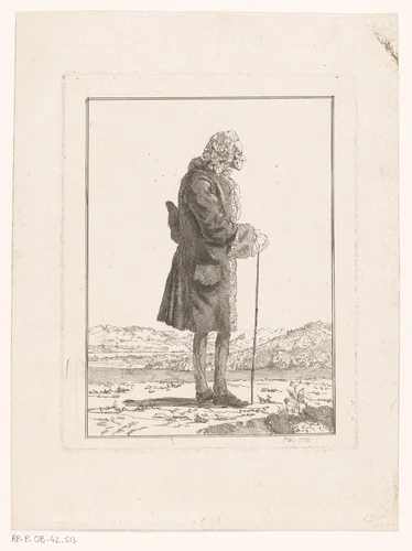 Portret van Voltaire by anonymous, print, 1778