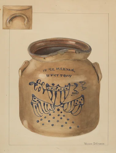 Jar by Yolande Delasser, index of american design, 1936