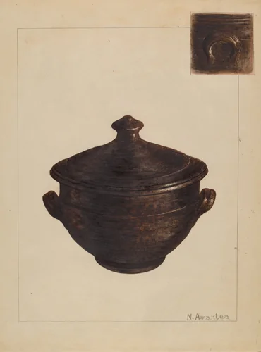 Sugar Bowl by Nicholas Amantea, index of american design, 1935-1942