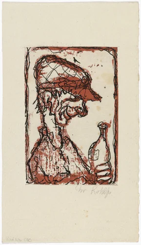 Drunkard (Trinker) by Christian Rohlfs, print, 1915