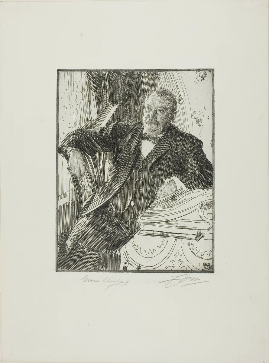 Grover Cleveland II by Anders Zorn, print, 1899