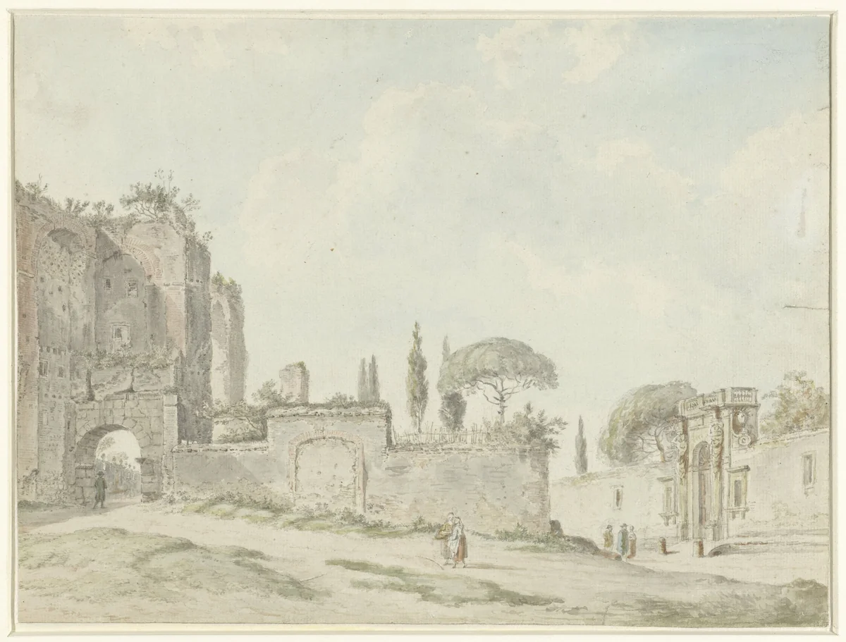 Gezicht te Rome by anonymous, drawing, 1779