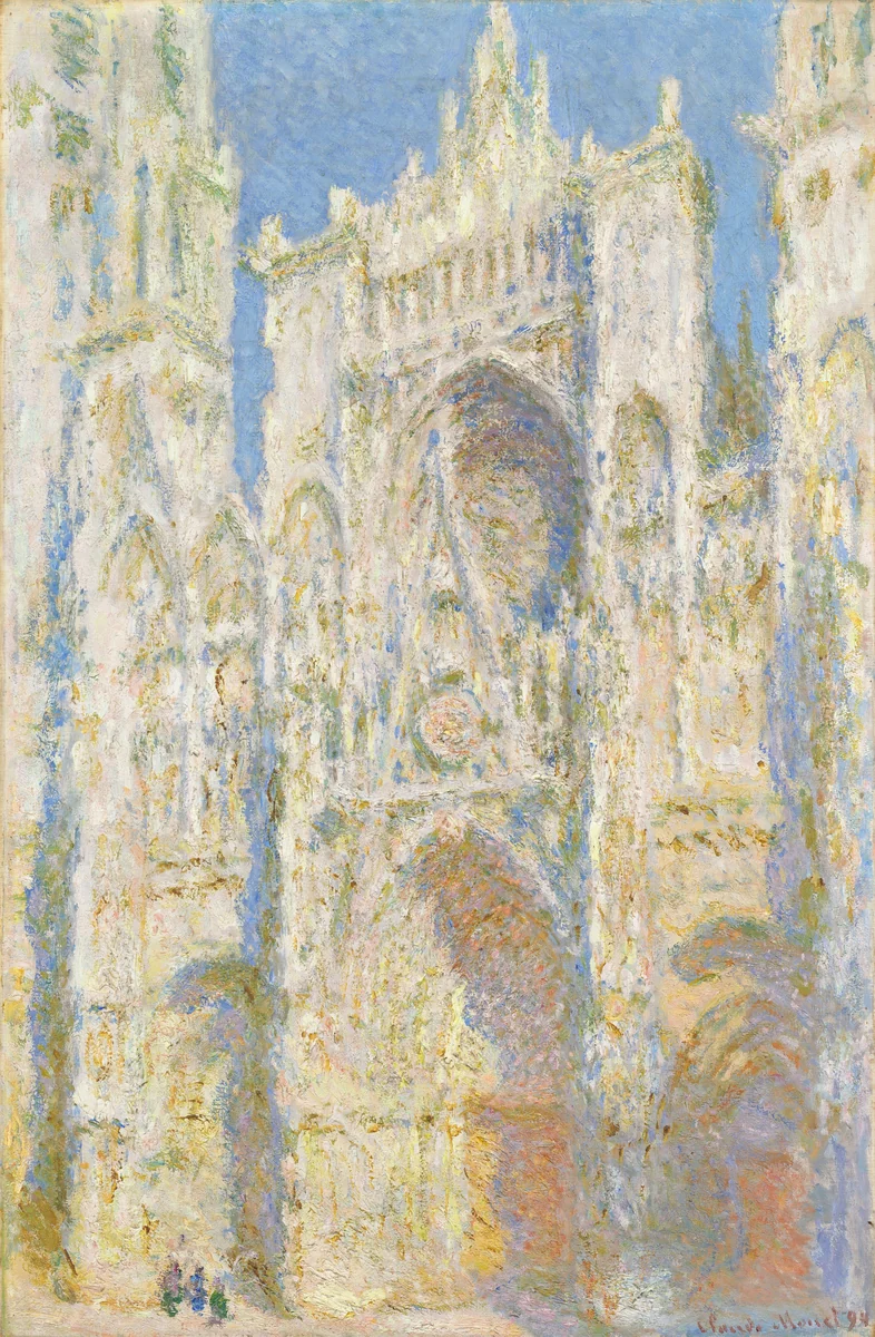 Rouen Cathedral, West Façade, Sunlight by Claude Monet, painting, 1894