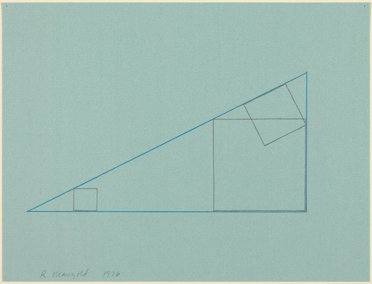 Untitled by Robert Mangold, drawing, 1976