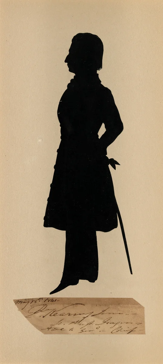 Silhouette of Lieutenant Philip Kearney, Jr. by Auguste Edouart, drawing, 1841