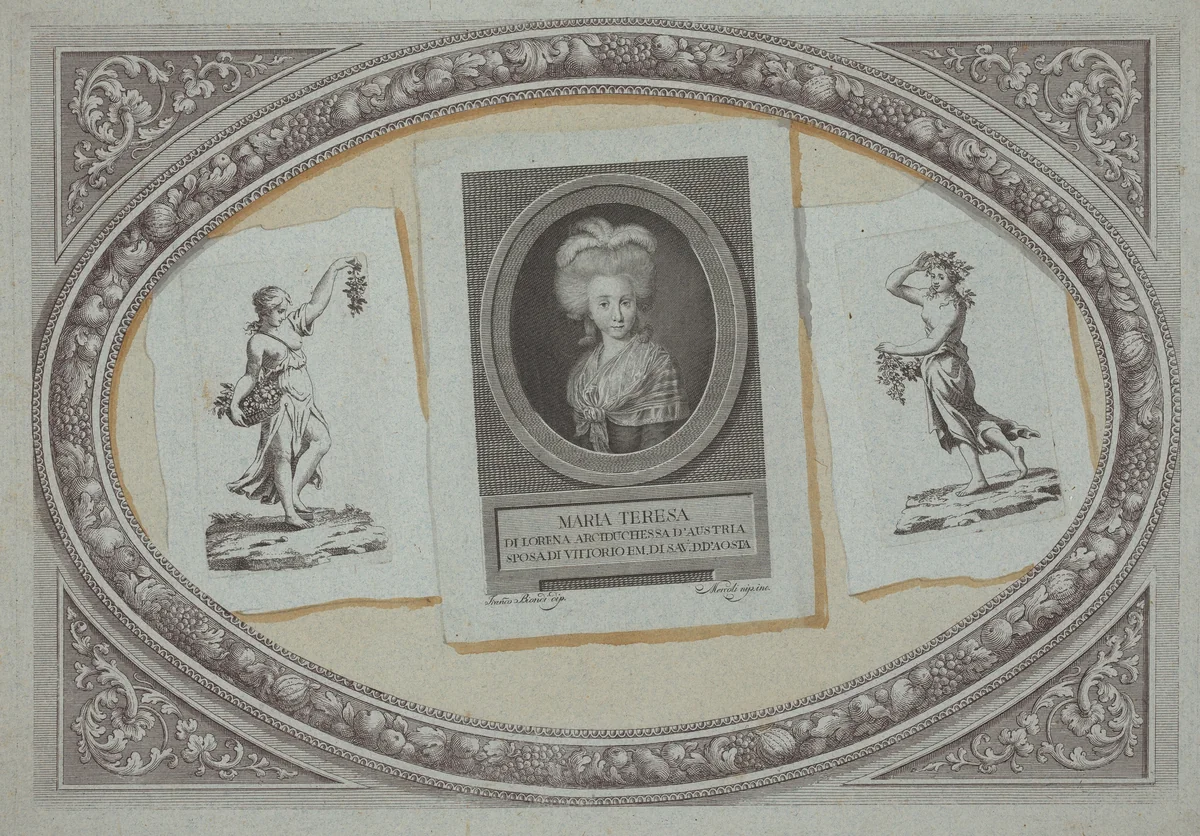 Trompe l'Oeil: Prints with Maria Teresa, Using Original Copperplates by Michelangelo Mercoli, print, 1790