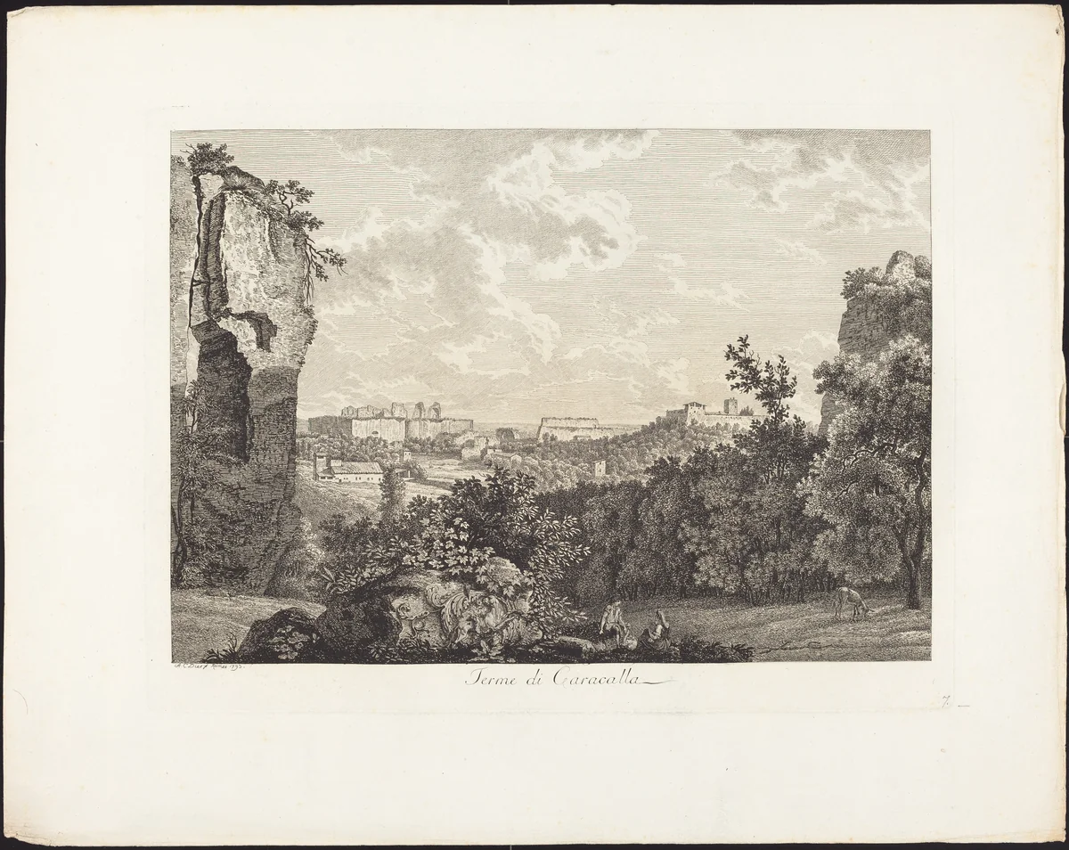 Terme di Caracalla by Albert Christoph Dies, portfolio, 1755-1822