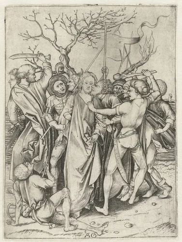 Gevangenneming van Christus by Unknown, print, 1475-1500