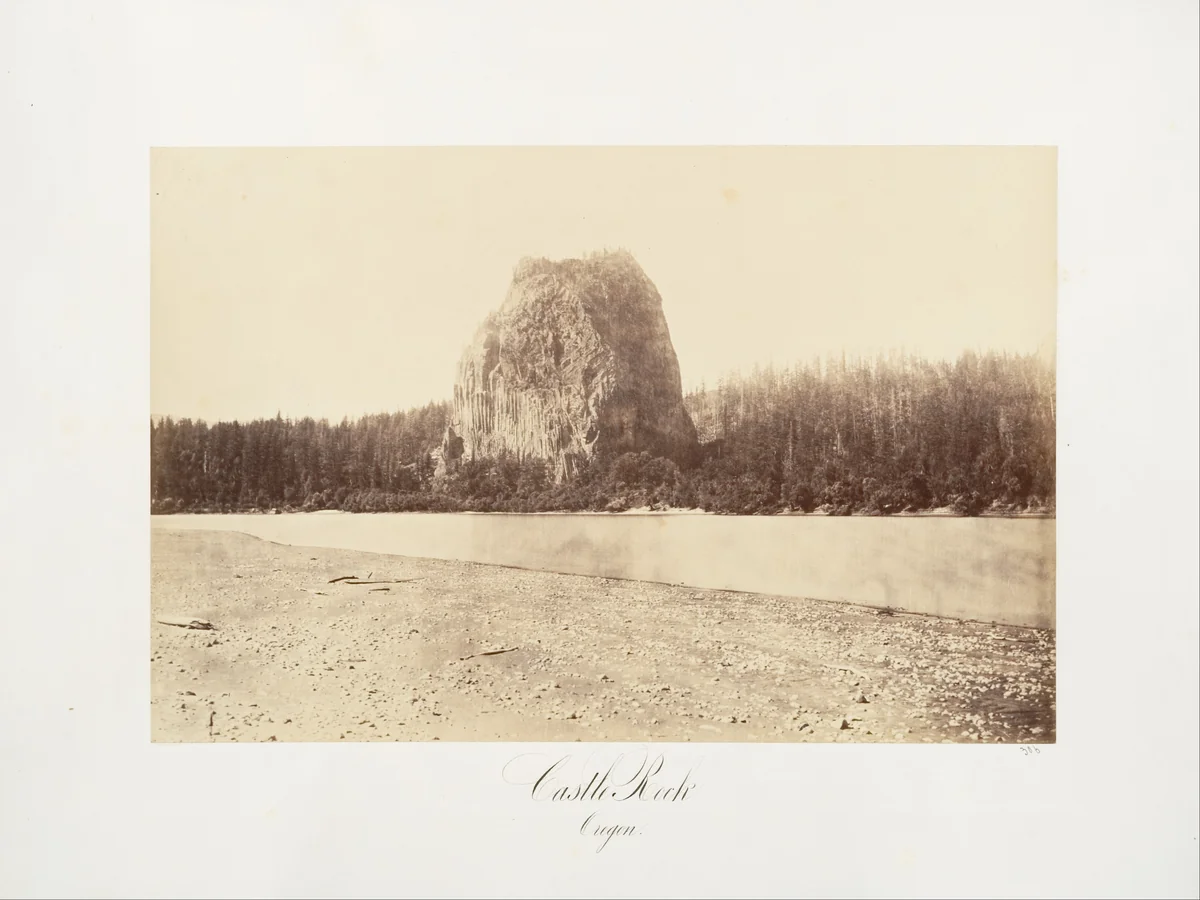 Castle Rock, Oregon by Carleton E. Watkins, photograph, 1867