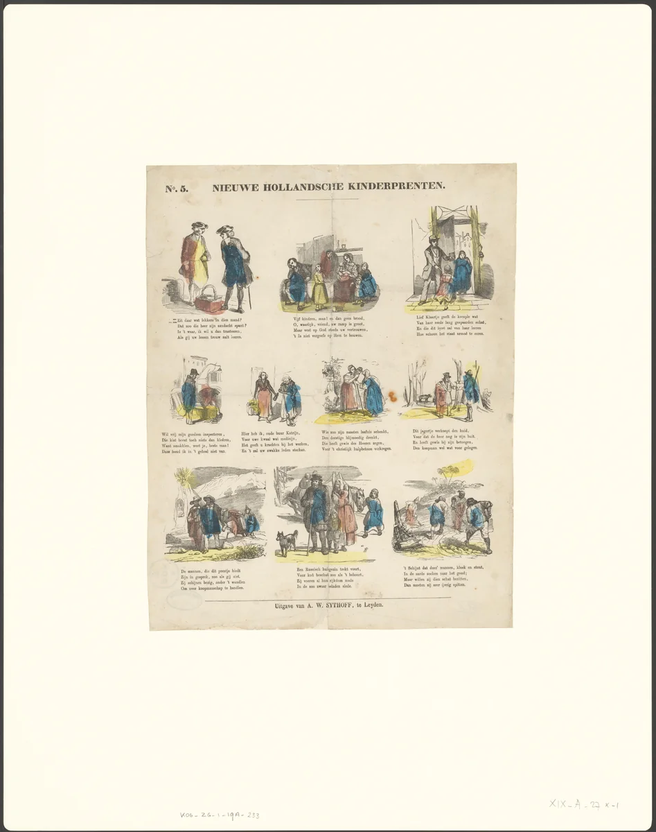 Twee mannen bij een mand by anonymous, print, 1861-1929