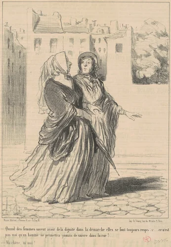 Quand des femmes savent avoir ... by Honoré Daumier, print, 1852
