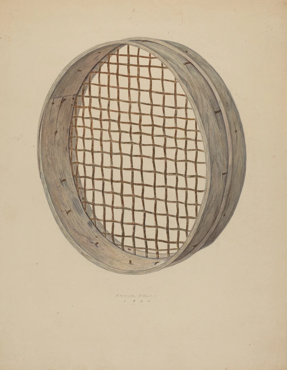 Lead Miner's Screen by Frank Volem, index of american design, 1940
