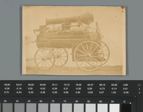 Reclame voor een machine van Wood & Company in Clyde, New York by anonymous, photograph, 1850-1915