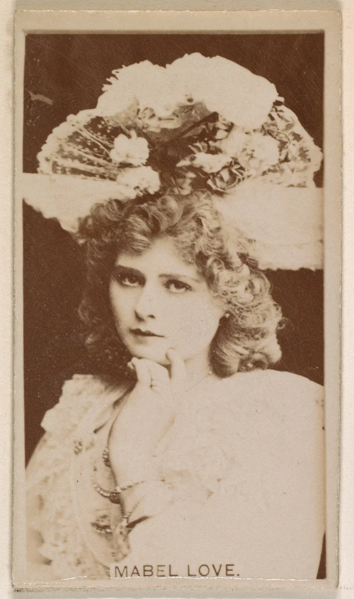 Miss Mabel Love, from the Actresses series (N245) issued by Kinney Brothers to promote Sweet Caporal Cigarettes by Kinney Brothers Tobacco Company, photograph, 1890