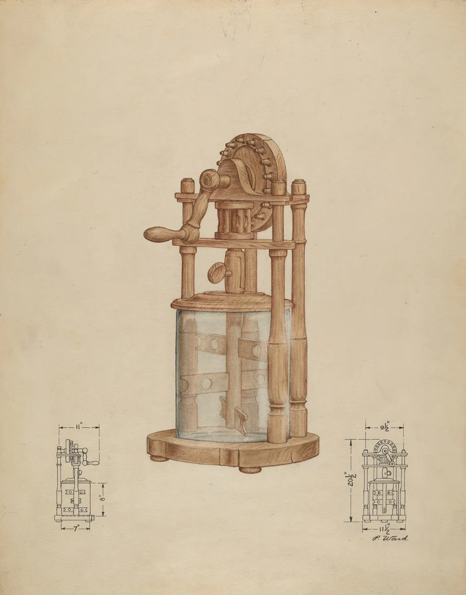 Butter Churn by Paul Ward, index of american design, 1936