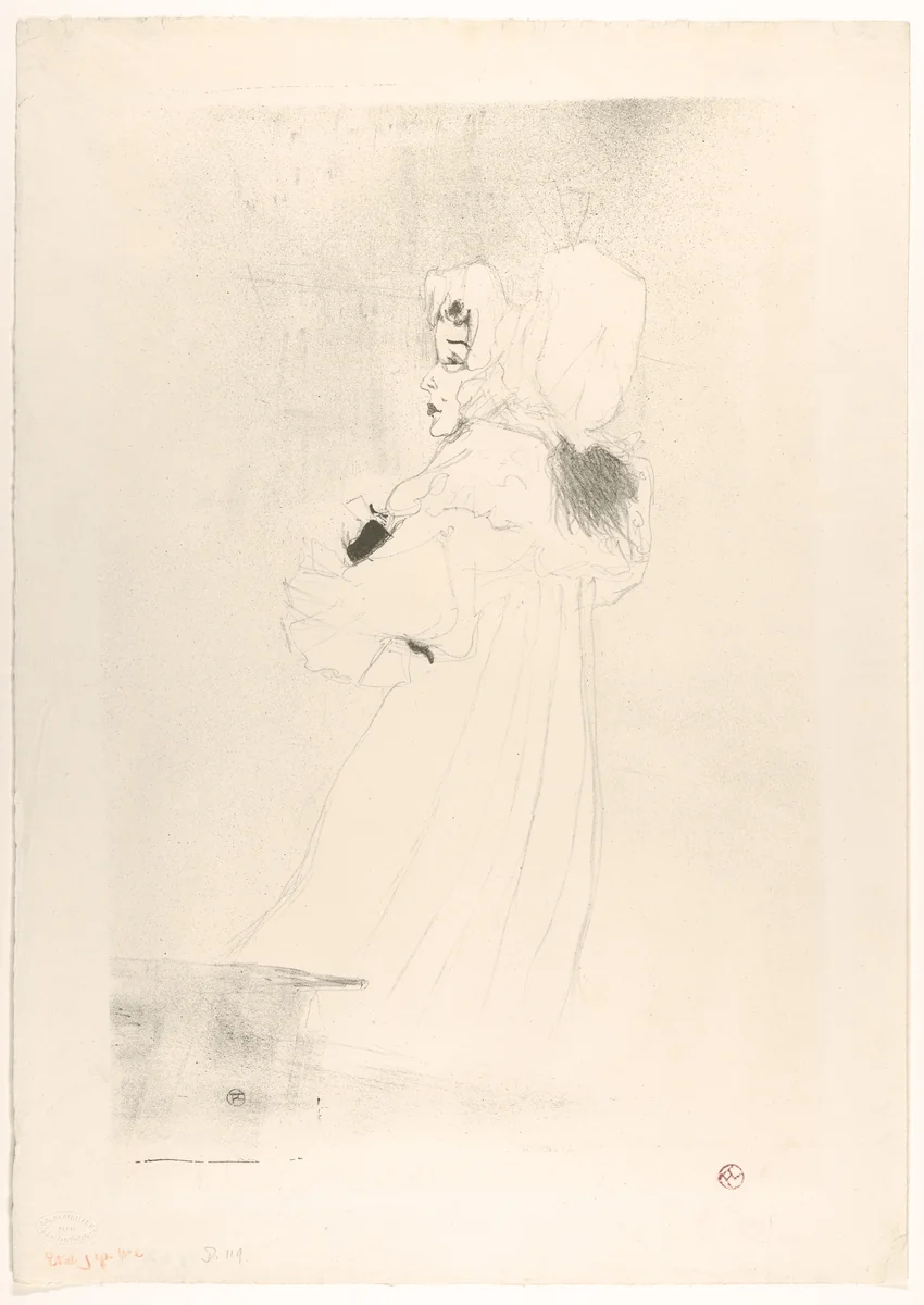 Miss May Belfort (Large Plate) by Henri de Toulouse-Lautrec, print, 1895