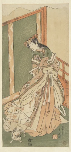 The Third Princess (Onna San no Miya) by Ippitsusai Bunchō (一筆齊文調), print, 1761-1781