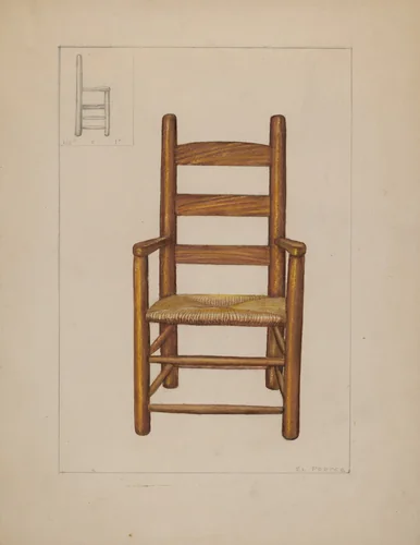 Chair by Edgar L. Pearce, index of american design, 1936