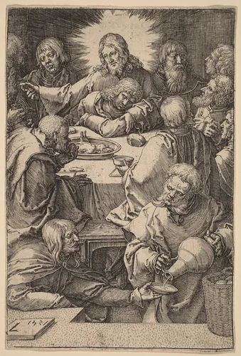 The Last Supper by Lucas van Leyden, print, 1521