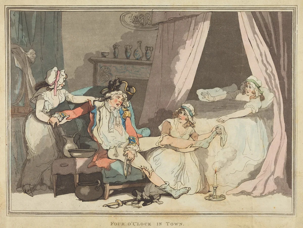 Four o'Clock in Town by Thomas Rowlandson, print, 1788