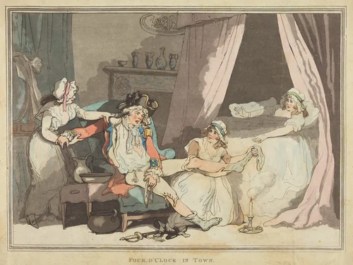 Four o'Clock in Town by Thomas Rowlandson, print, 1788