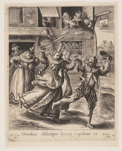 The Son Chased out of the Brothel, from The Parable of the Prodigal Son by Crispijn van de Passe I, print, 1600