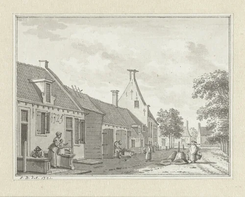 Gezicht te Biggekerke by Jan Bulthuis, drawing, 1791